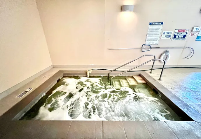 Detailed view of a jacuzzi
