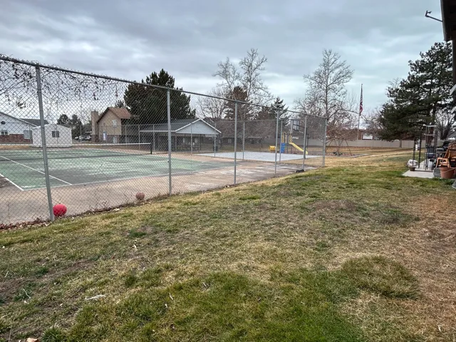 View of tennis court