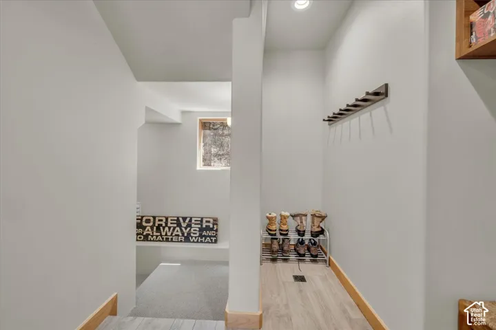 Ski/mud room leading to the basement
