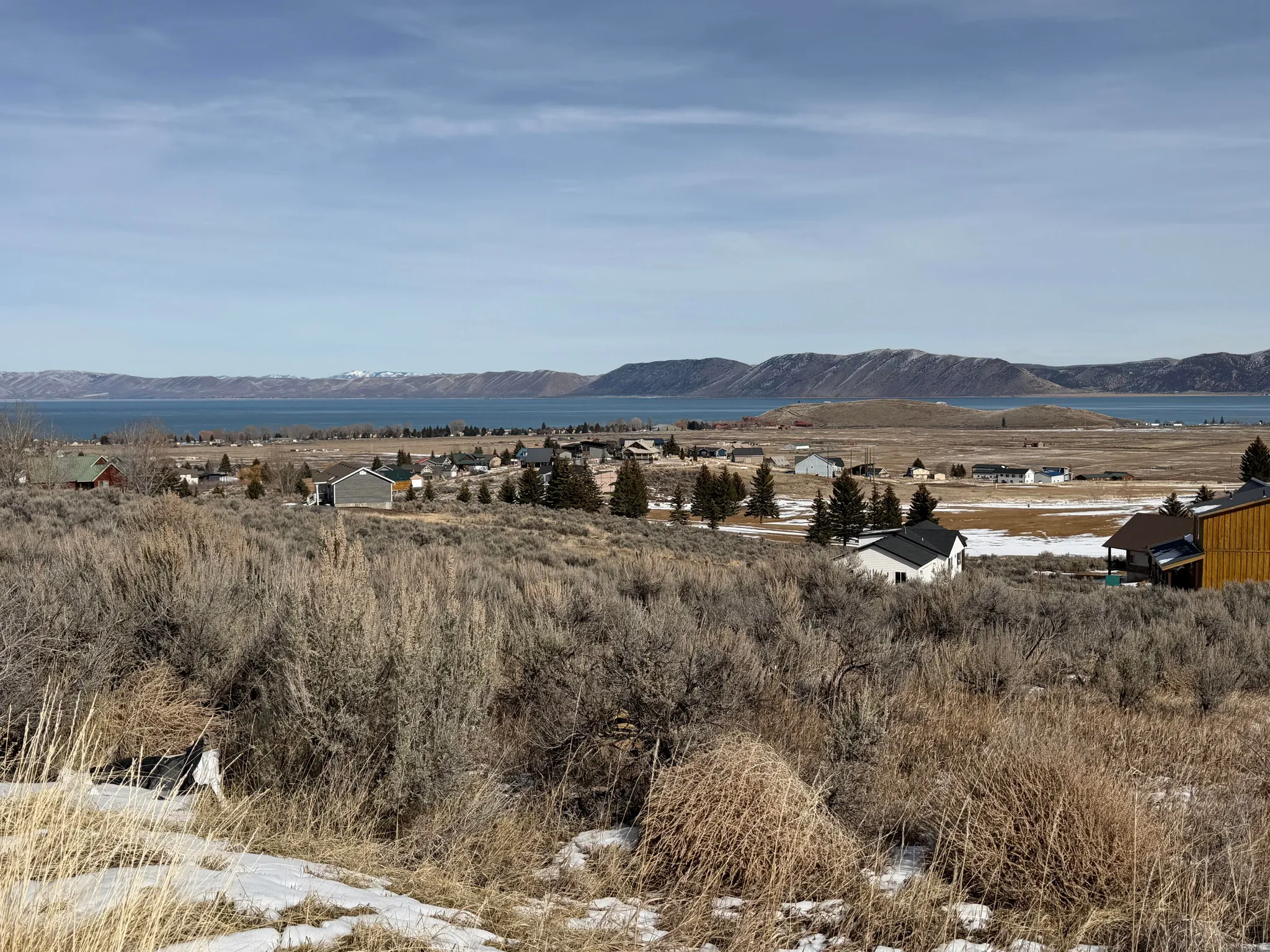Mountain view with rural landscape