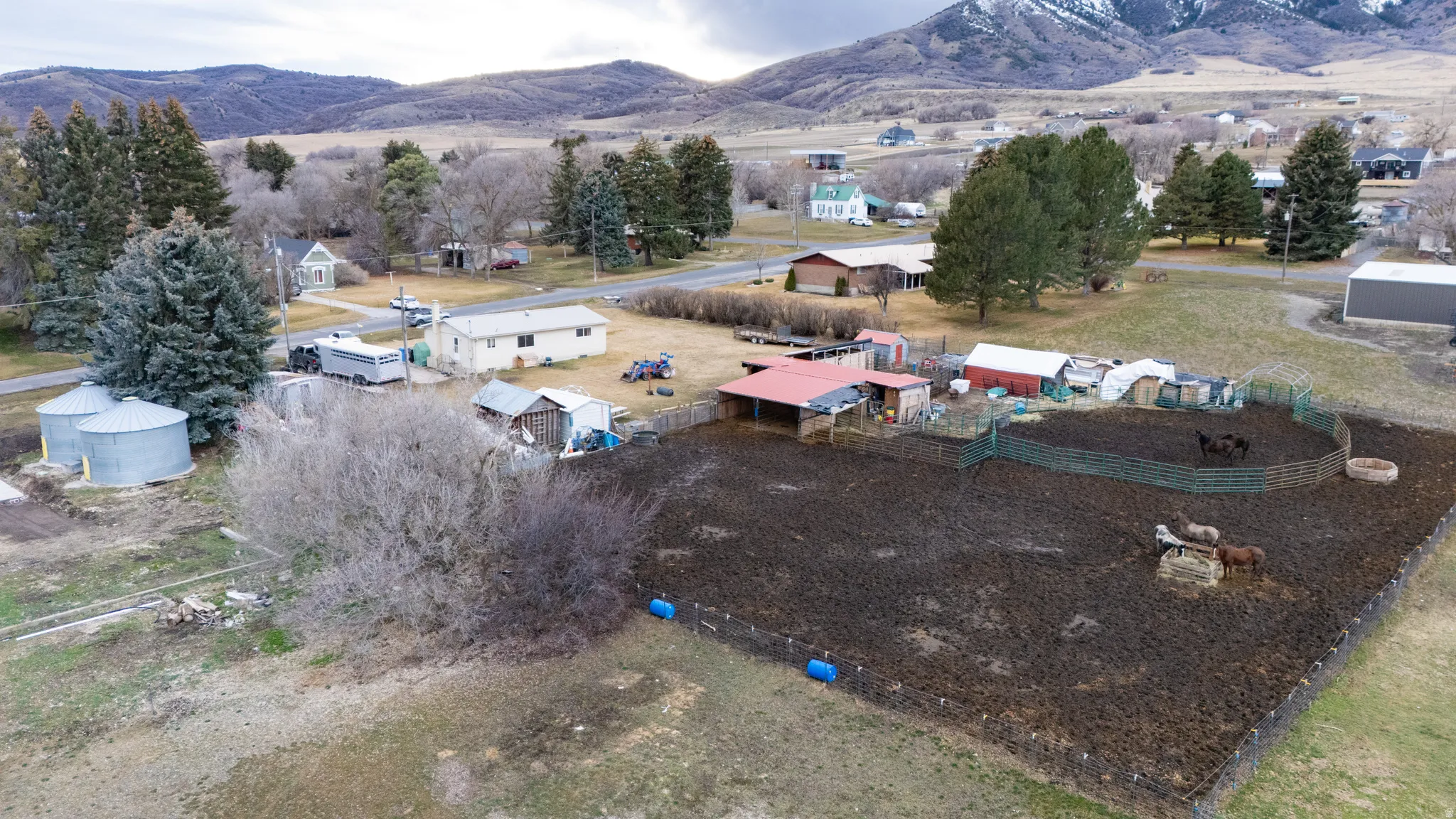 Drone / aerial view of mountains