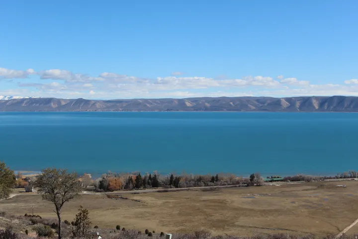 Water view with a mountainous background