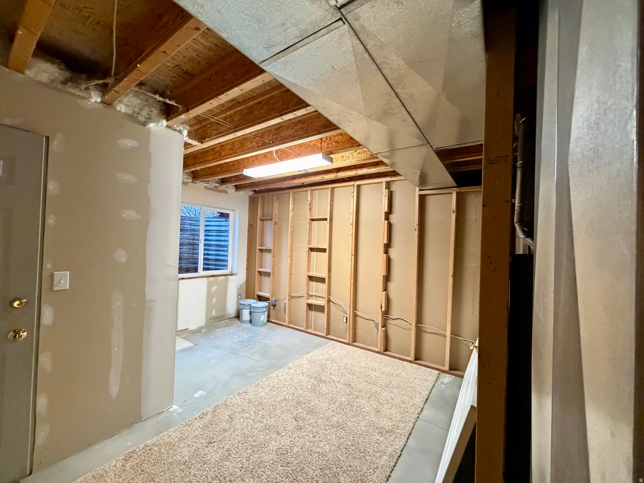 View of spacious storage area