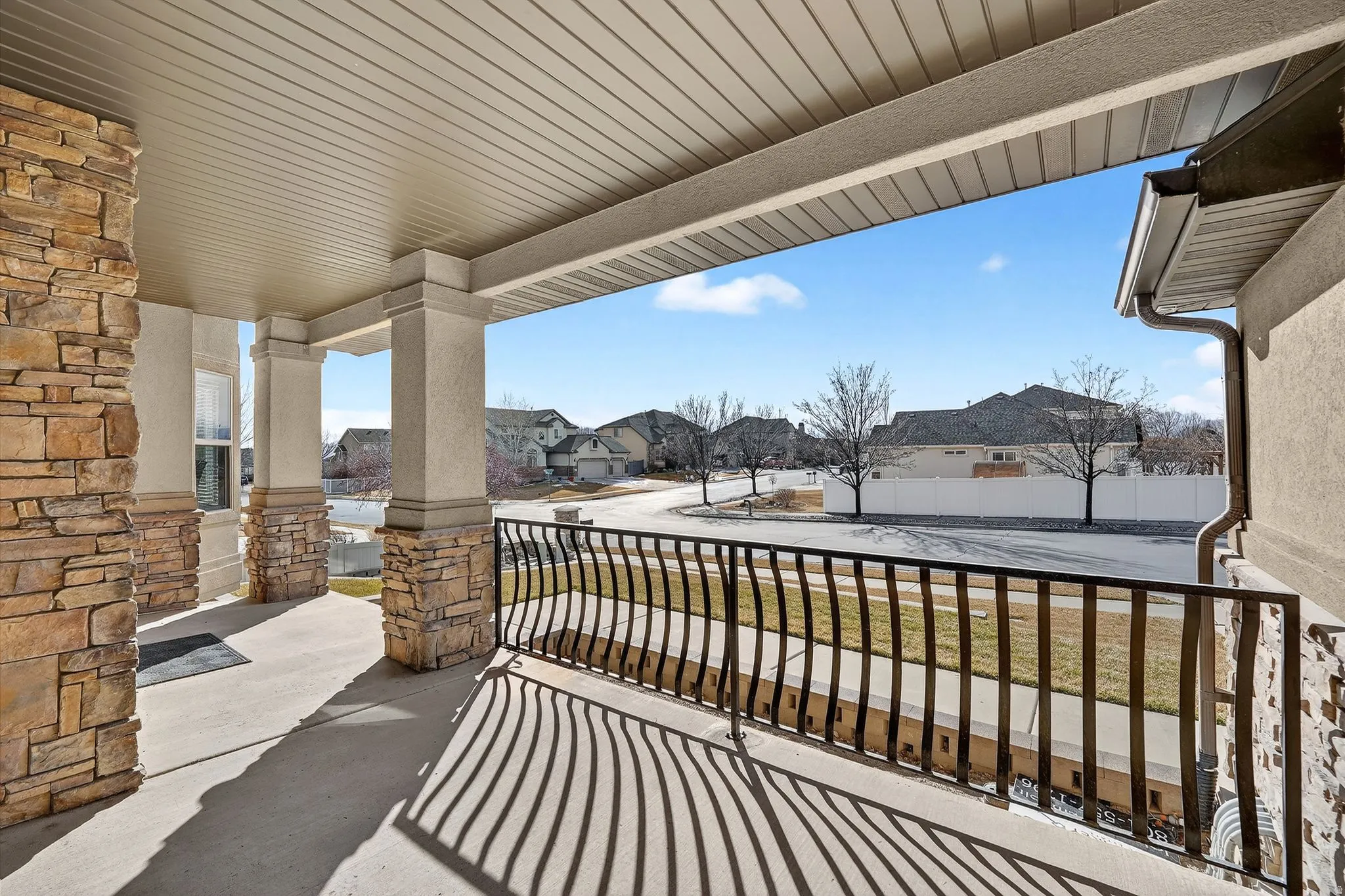 Porch with a residential view