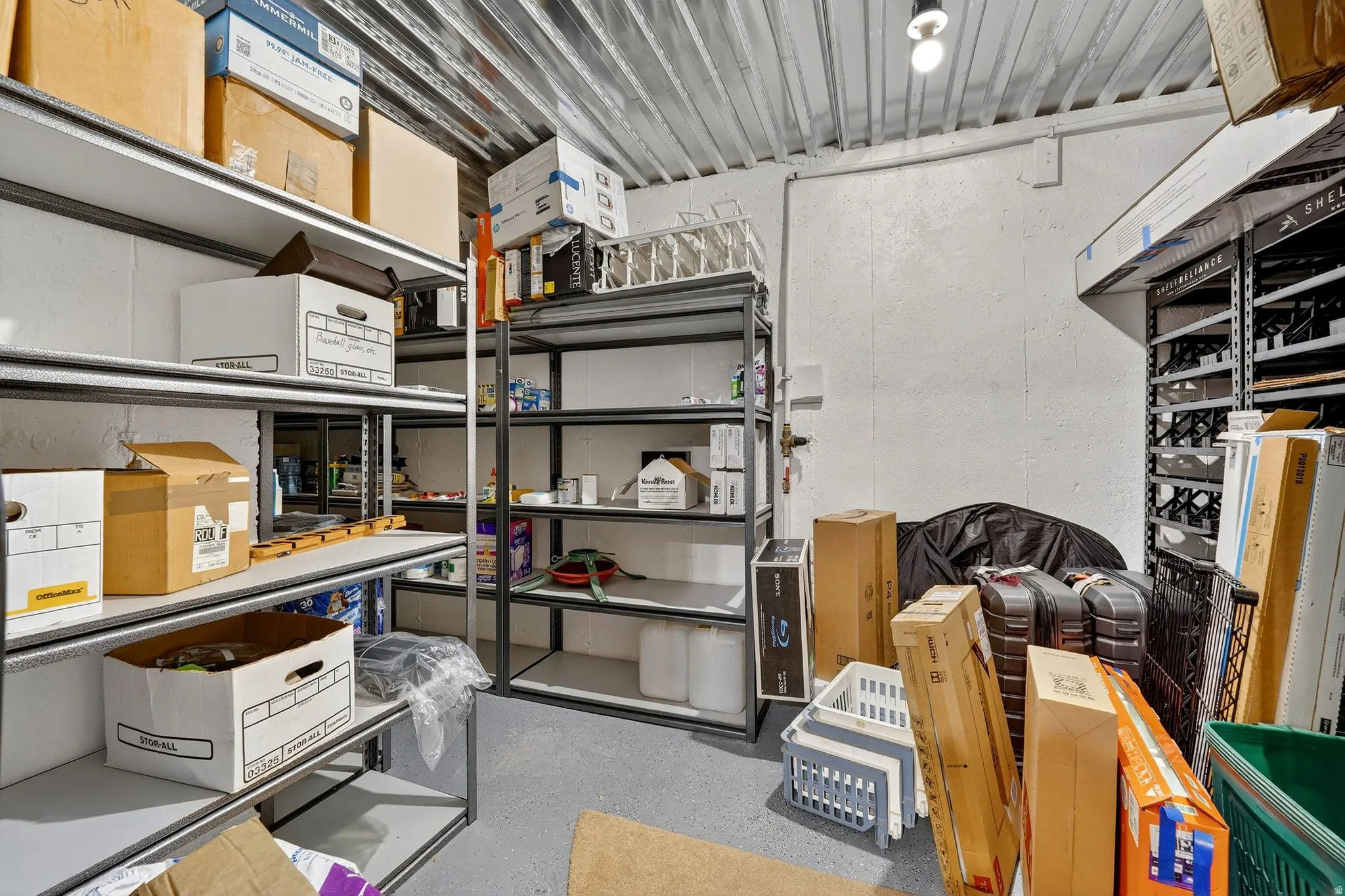View of storage room