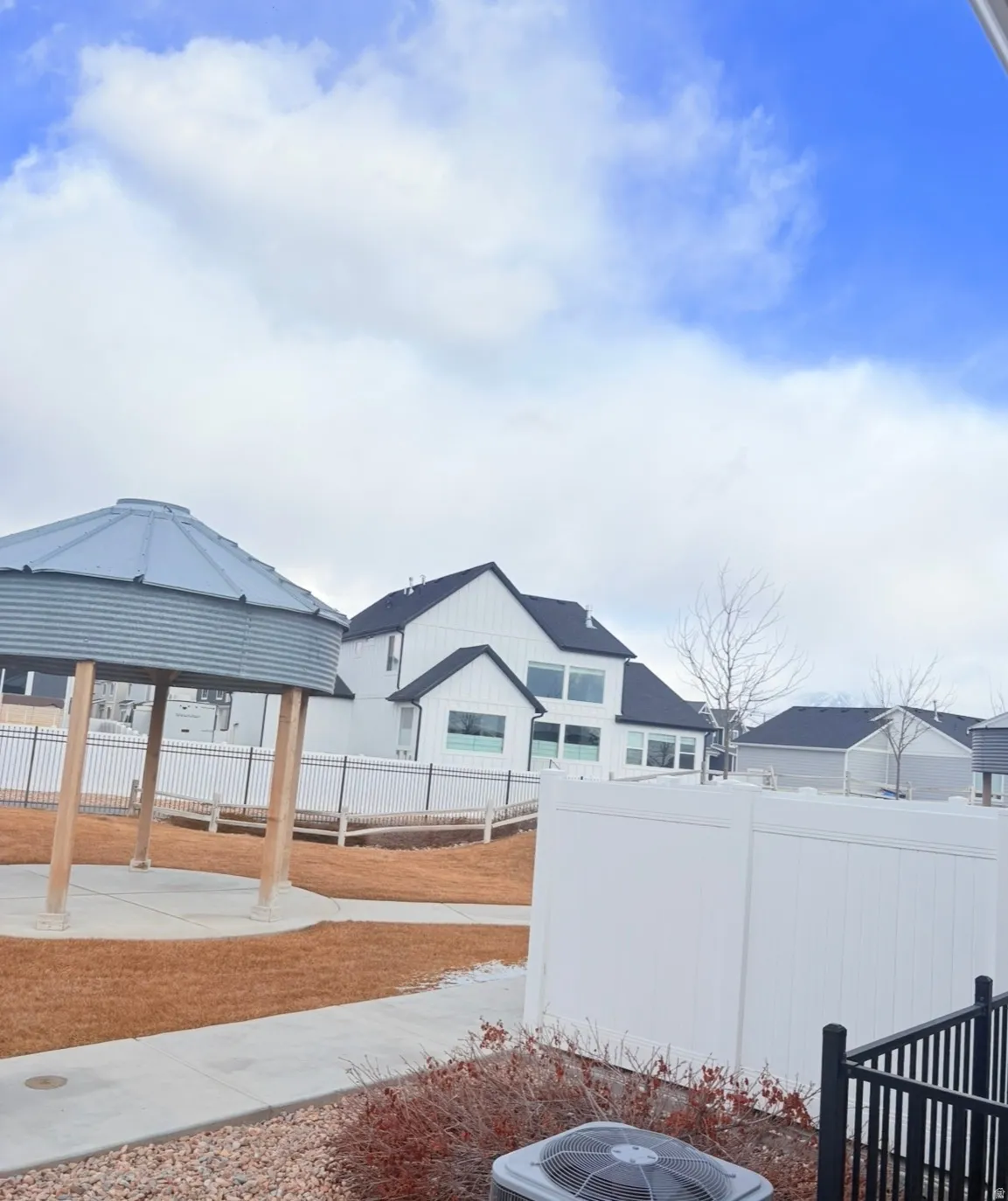 View of yard featuring a gazebo and a patio area