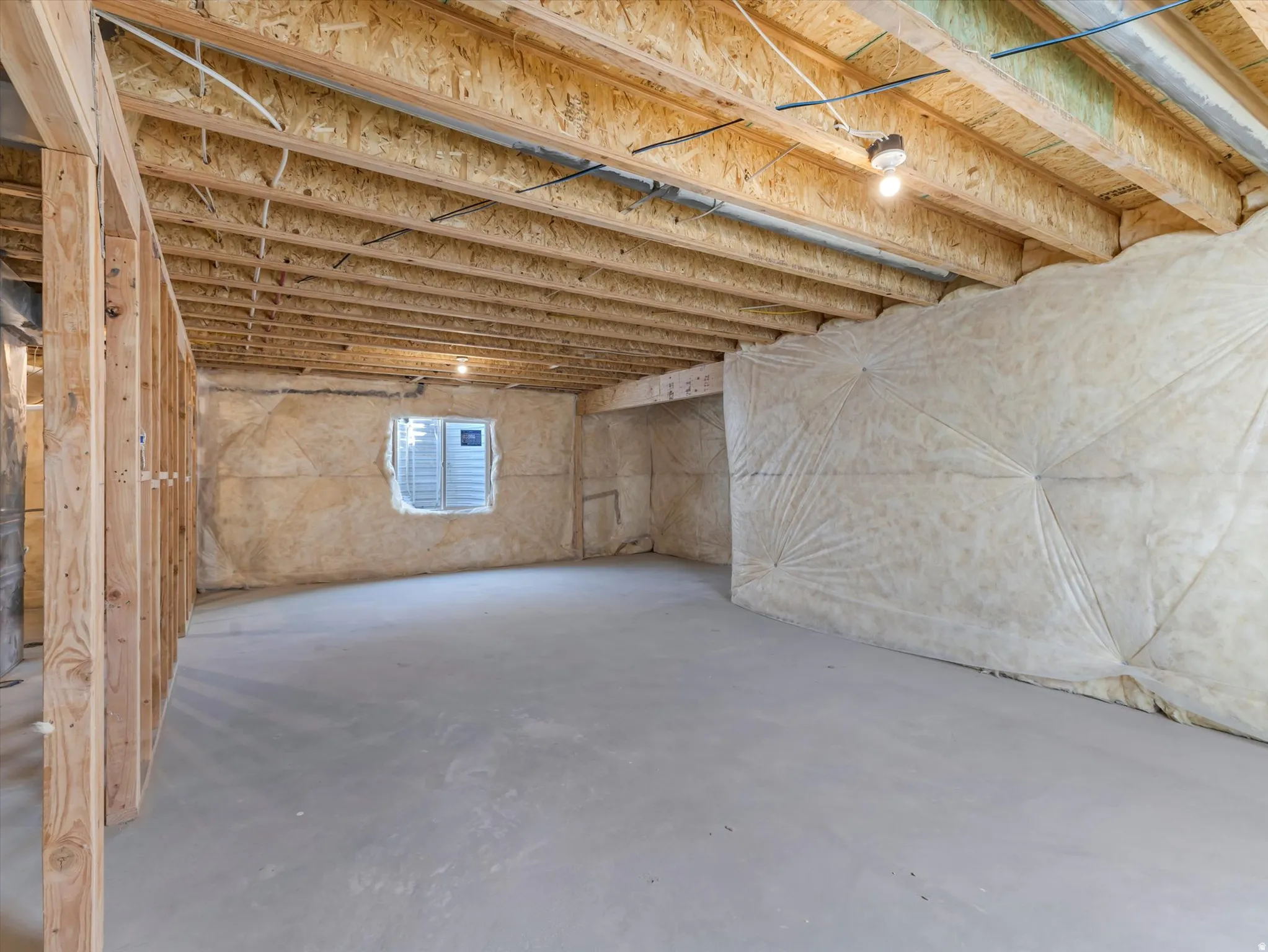 View of below grade area