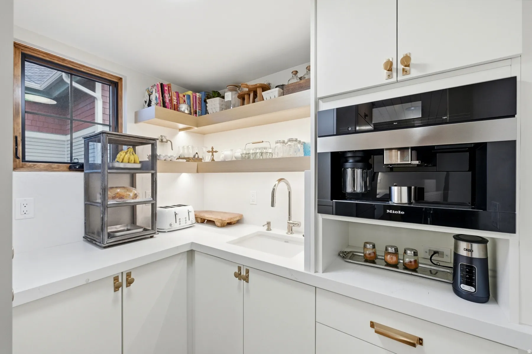 Storage area with a sink