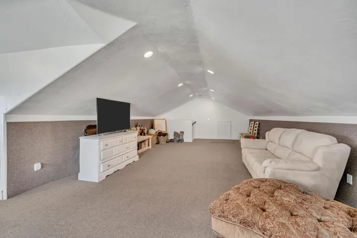 Bonus room featuring carpet floors and a textured ceiling