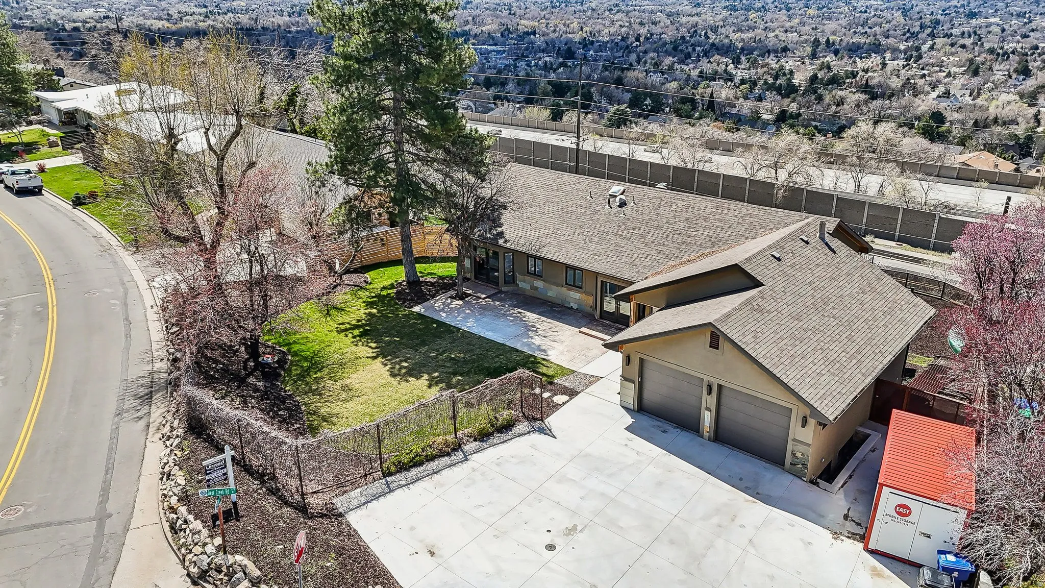 View from above of property