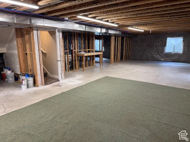 View of unfinished below grade area