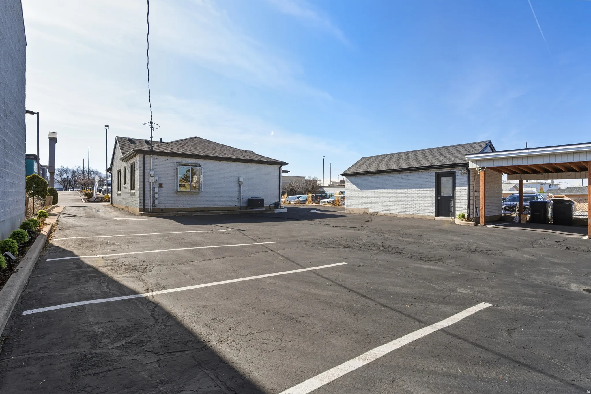 View of uncovered parking lot