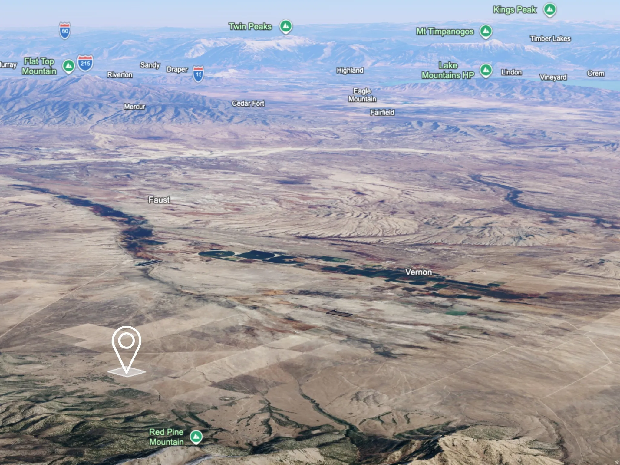 View of land and tagged nearby sites