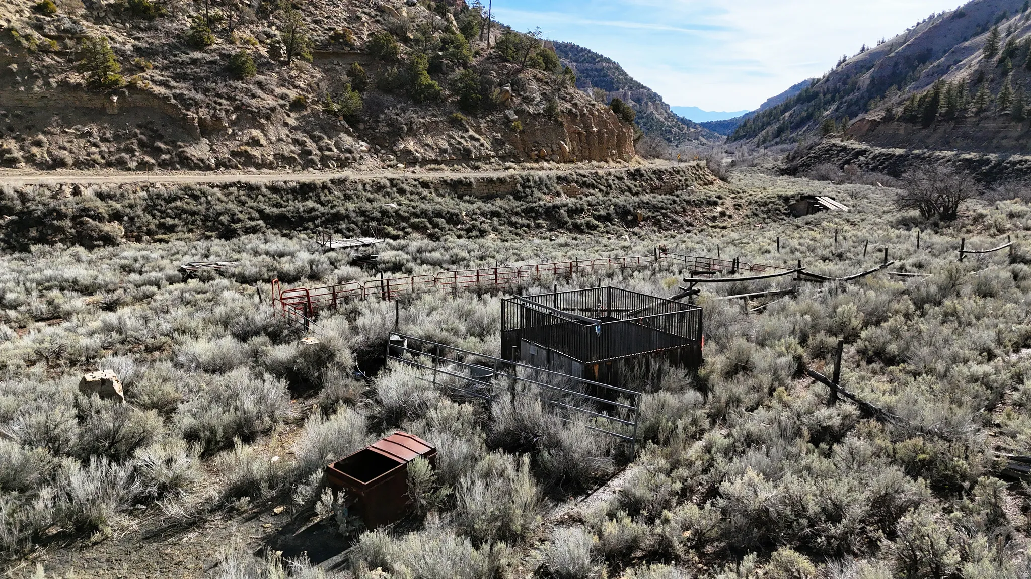 Bird's eye view of a mountain backdrop