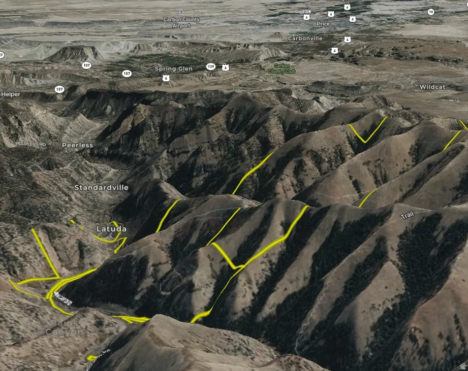 Geographic Information System (GIS) Map. Depicting the property's topography and surrounding named locations