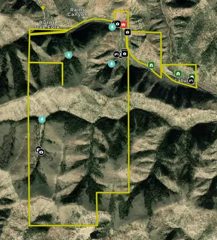 Property Boundary Map. Illustrating the defined perimeter of the property with identified features