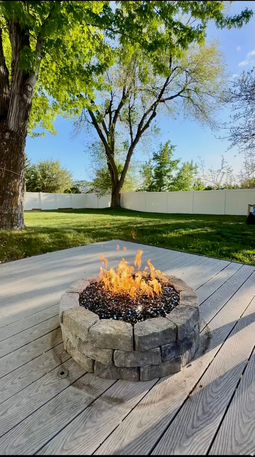 Fire pit and Trex Patio