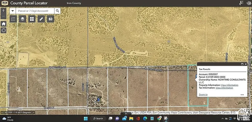Map / location BLM in yellow