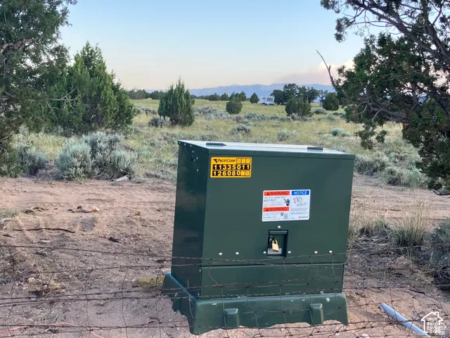 Exterior view of a pad mount transformer