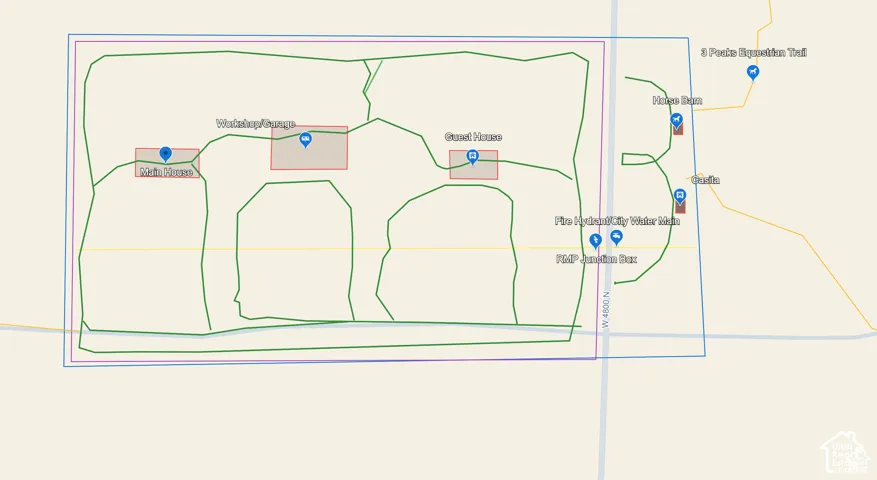 Map showing possible property sketch
