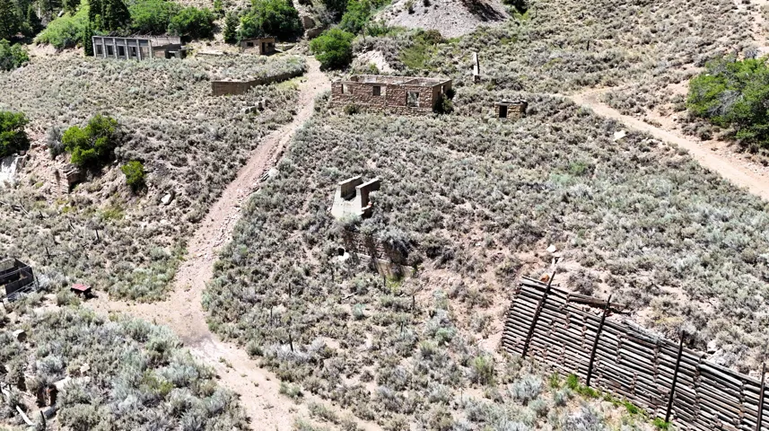 Aerial view of sparsely populated area