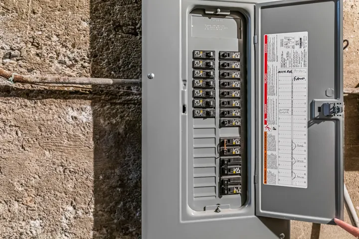Utilities featuring electric panel
