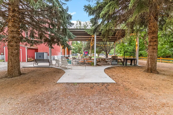 Surrounding community with a patio