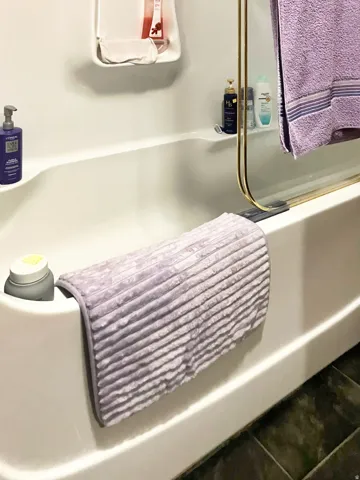 Bathroom view of a shower