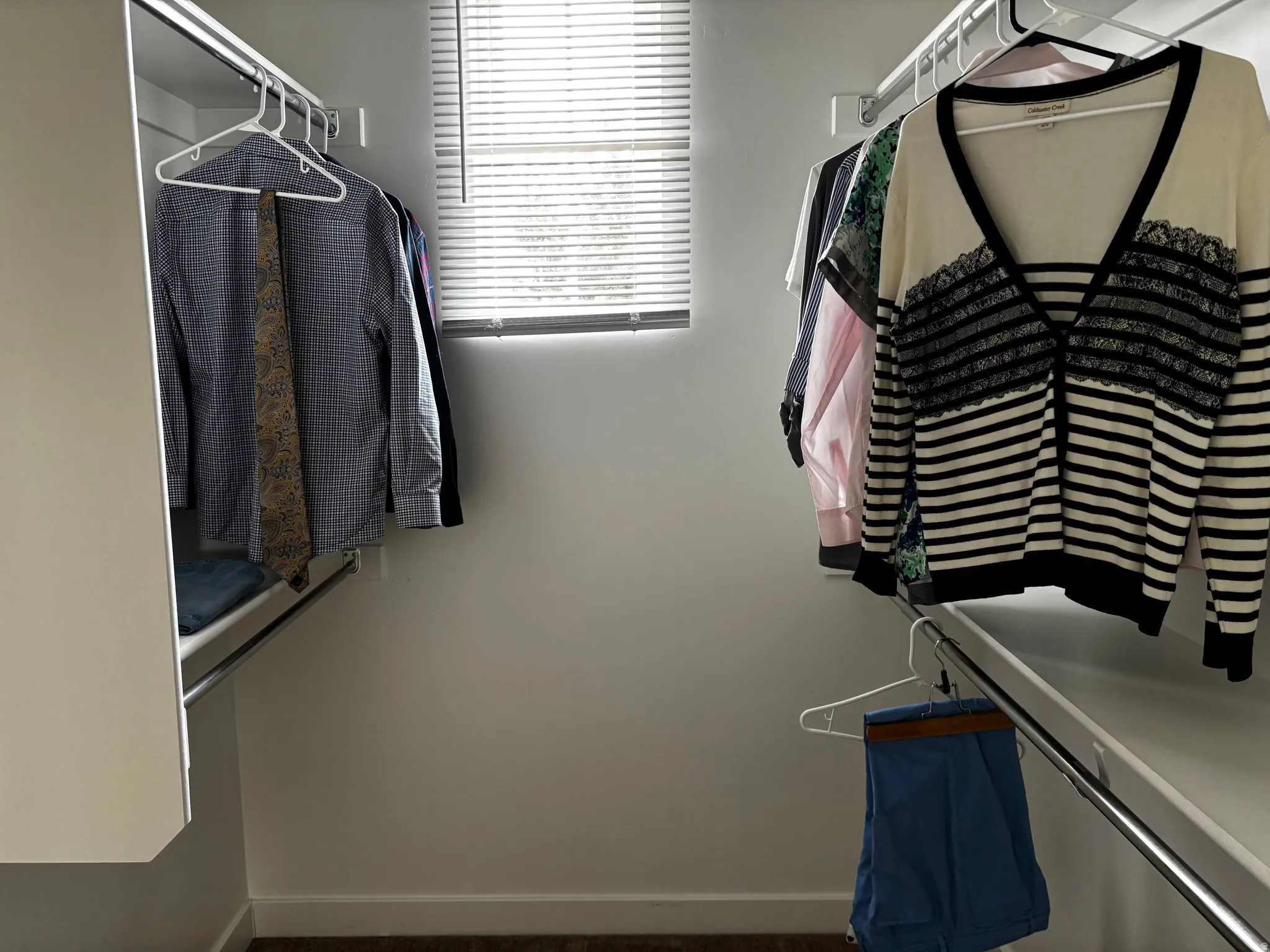 Walk in closet with natural light