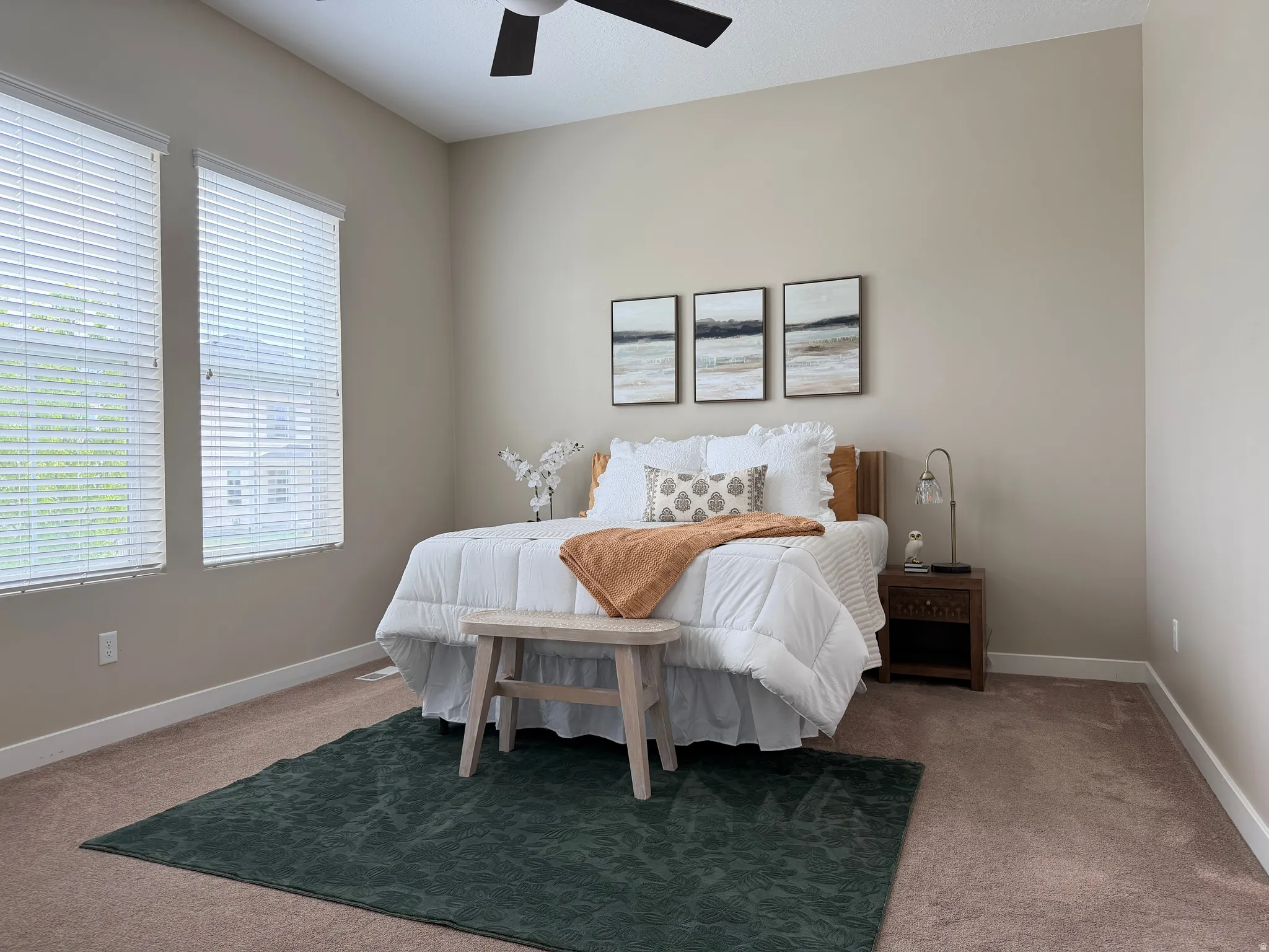 Light and bright primary bedroom