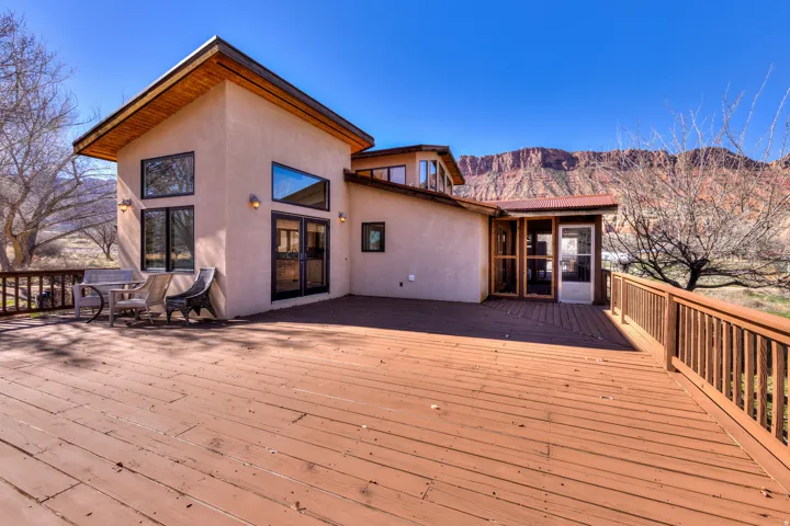 View of deck off of breakfast nook