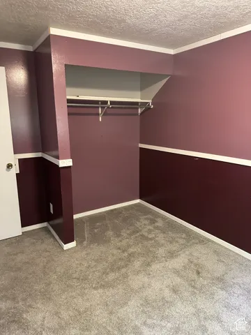 Built-in closet with hanging rod