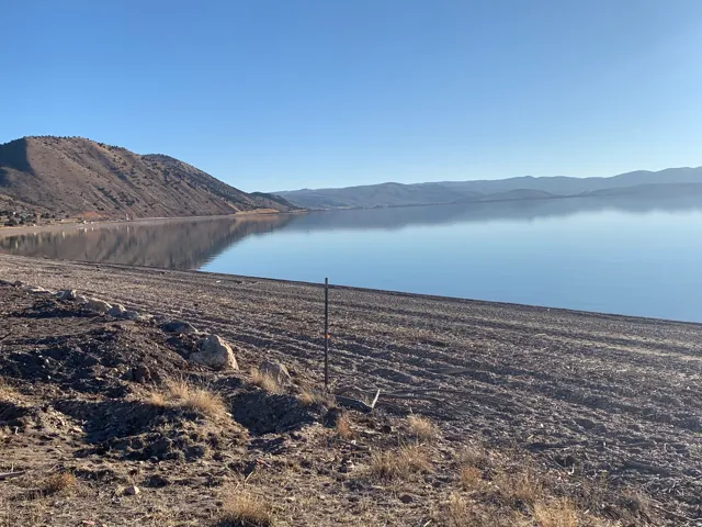 Water view with a mountainous background