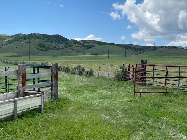 View of yard featuring a view of countryside and a mountain view