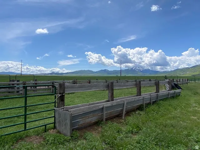 Mountain view with rural landscape