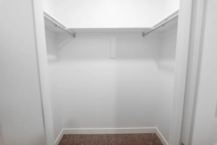 Walk in closet featuring carpet flooring