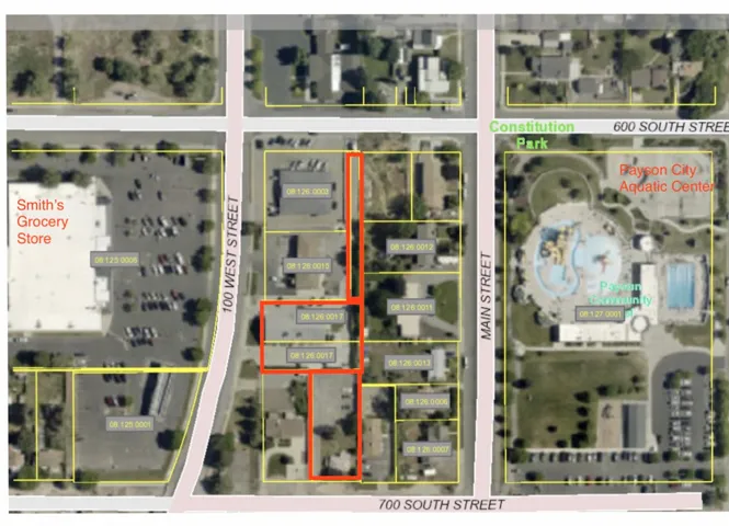 Map / location featuring property parcel outlined
