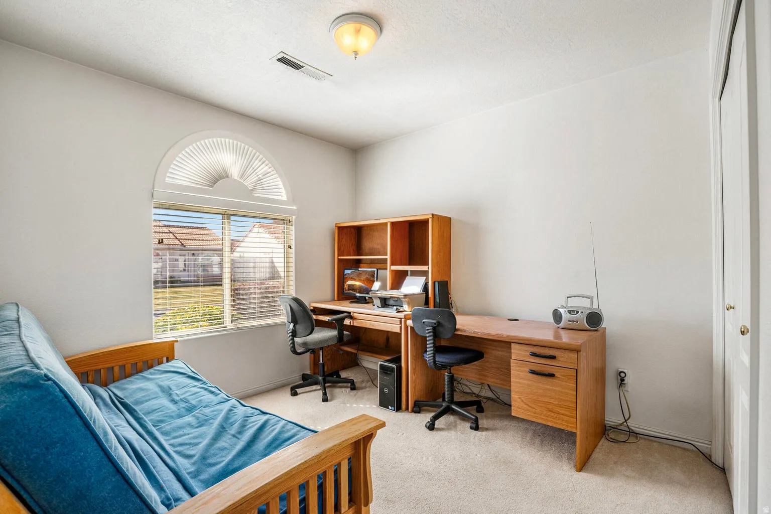 Bedroom 2 or office. Closet has lots of storage