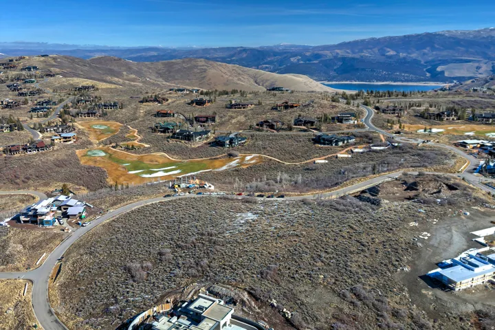 Drone / aerial view of a water and mountain view