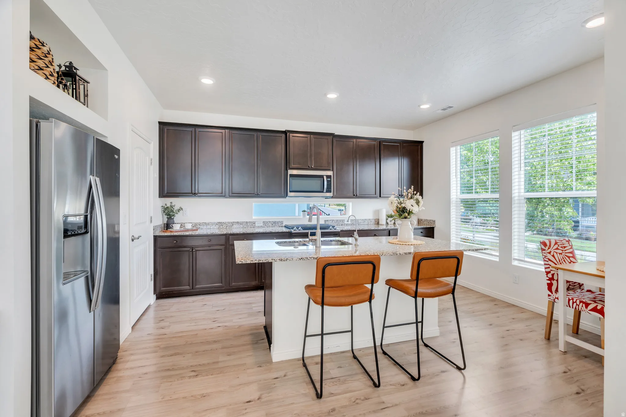 Beautiful kitchen with island  seating