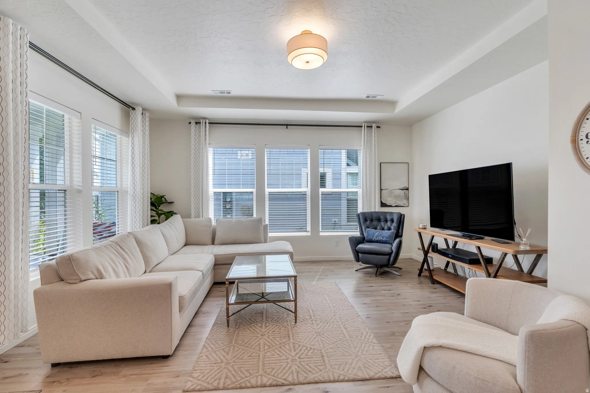 Large living room is perfect for entertaining or relaxing