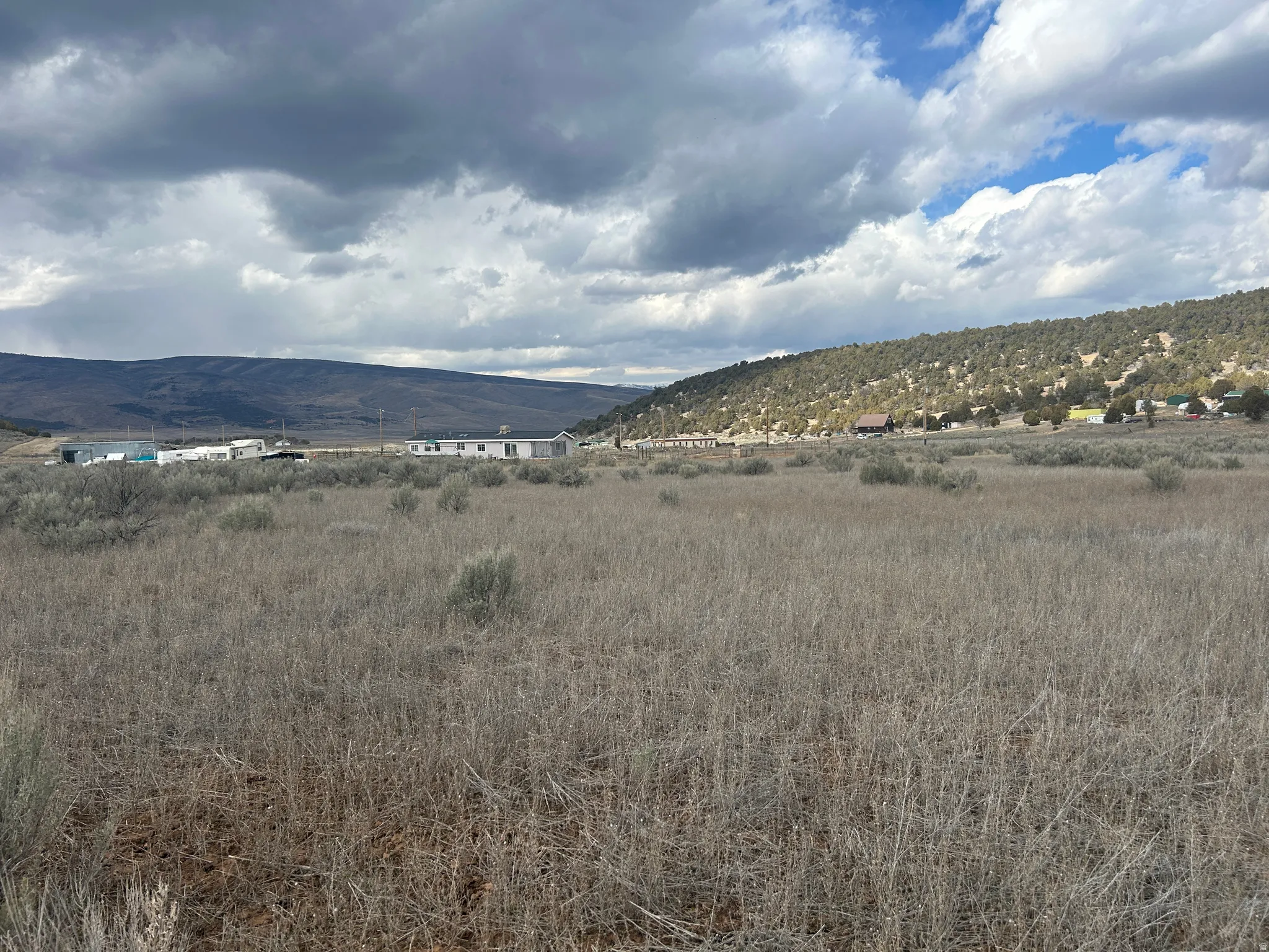 Mountain view with rural landscape