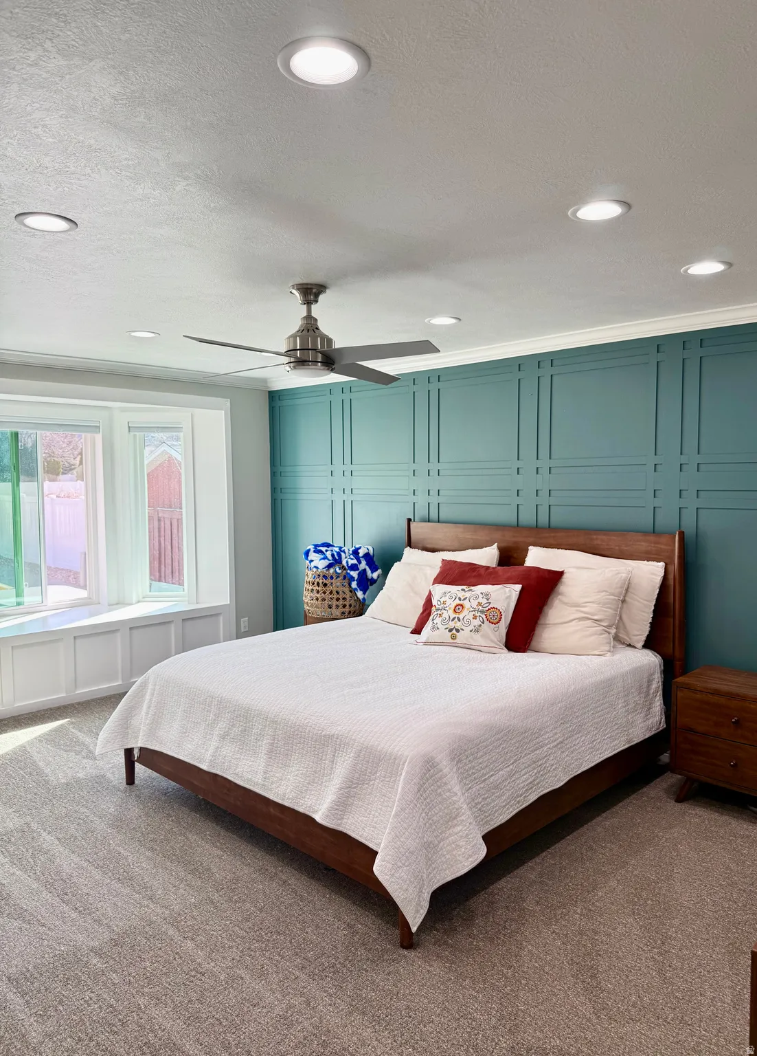 Master Suite featuring new carpet, blinds, paint, closet doors.