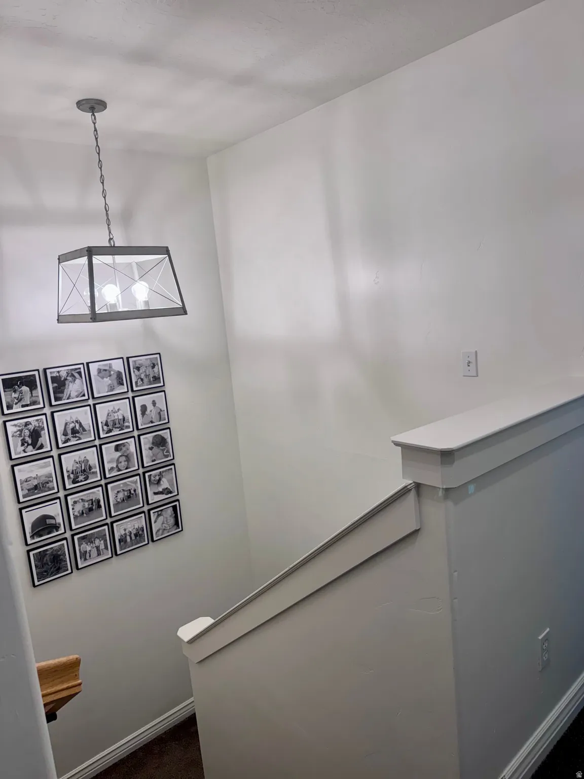 Stairway with baseboards