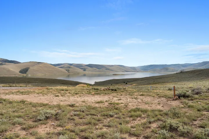 Mountain view featuring a large body of water