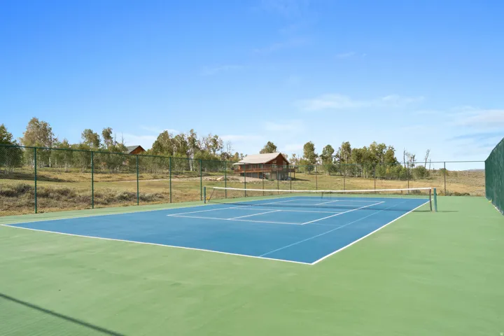 View of tennis court