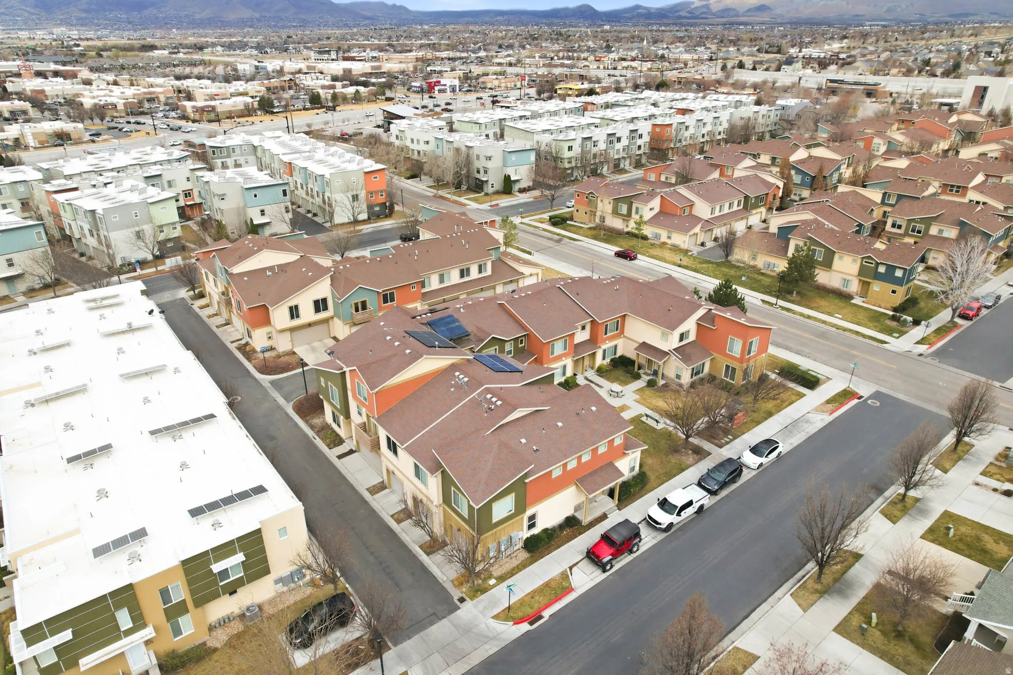 Aerial view of mountains