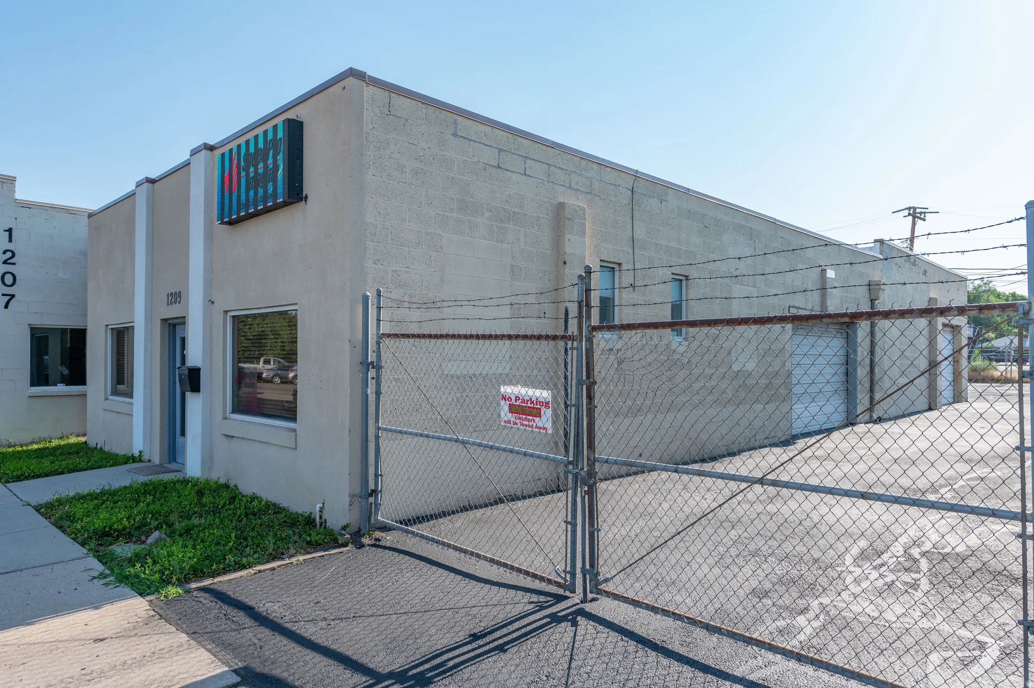Exterior space featuring a gate