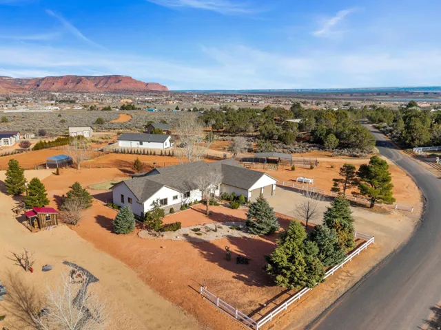 Aerial view front of property