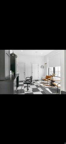 Kitchen with dark cabinetry